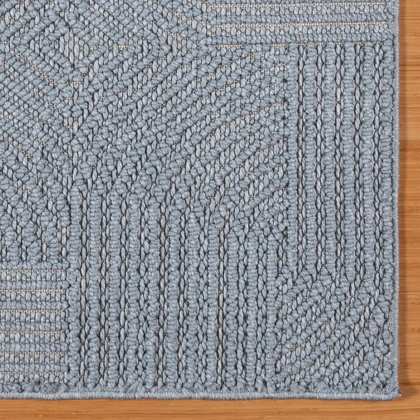 Anchor Your Room Gertmenian 8x10 Blue Geometric Rug Stain Resistant Low Pile