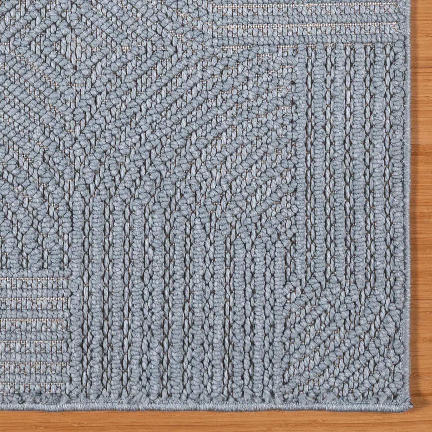 Anchor Your Room Gertmenian 8x10 Blue Geometric Rug Stain Resistant Low Pile