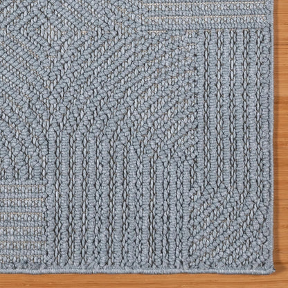 Anchor Your Room Gertmenian 8x10 Blue Geometric Rug Stain Resistant Low Pile