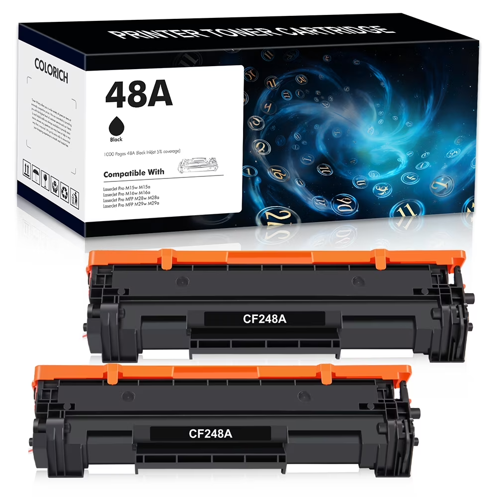 CHINGER Compatible Toner 2-Pack CF248A 48A M15 M16 M28 M29 Black New