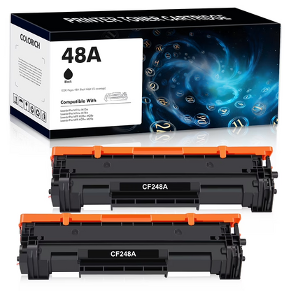 CHINGER Compatible Toner 2-Pack CF248A 48A M15 M16 M28 M29 Black New