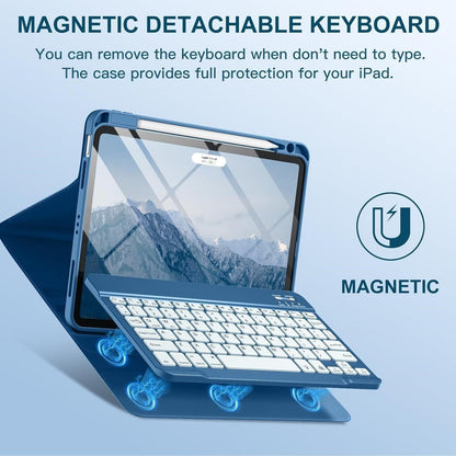 iPad compatible 11" M3/M2 Detachable Magnetic Folio - Backlit Keys-Pencil Holder
