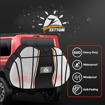 Zettum 3 Bike Transport Cover 600D Waterproof Hitch Rack Heavy Duty 80x45x50