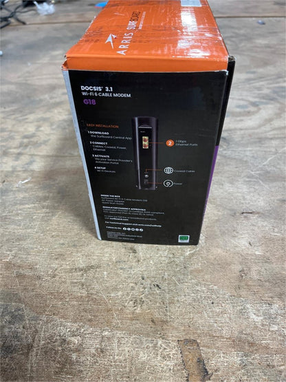 ARRIS SURFboard G18 Cable Modem WiFi 6 Router DOCSIS 3.1 AX1800 Stop Renting