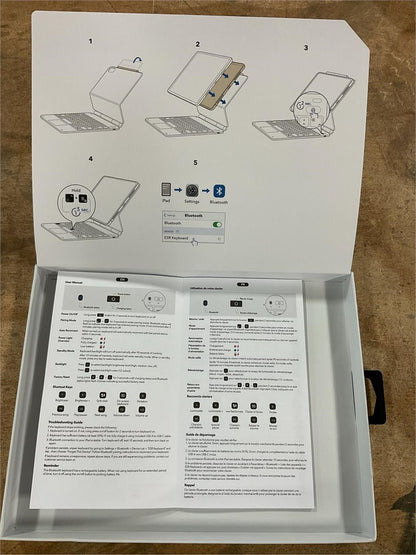 ESR iPad Pro 13 M4 Keyboard Case Rebound 360 Detachable Magnetic White