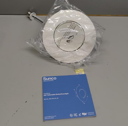 Sunco 4-Pack 5/6" LED Gimbal Recessed Downlight 5 CCT Dimmable Retrofit 12W