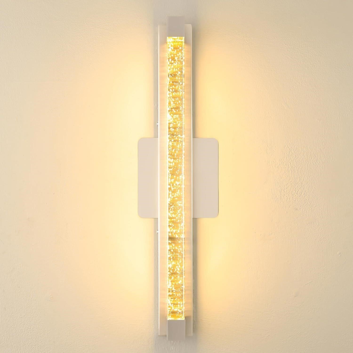 18" Gold LED Crystal Bubble Vanity Bar Light Bathroom Dimmable 3 Color Temp