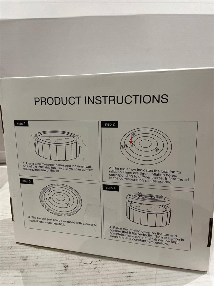 Inflatable Hot Tub Cover Round Insulated Energy Saving Rain Snow Proof Sibosen
