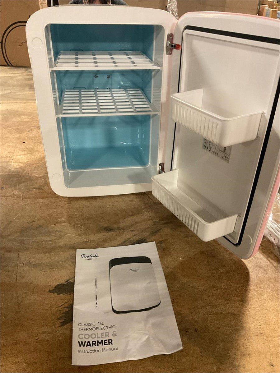 Cooluli Classic 15L Mini Fridge Pink — Cooler & Warmer Skincare Dorm Gift New