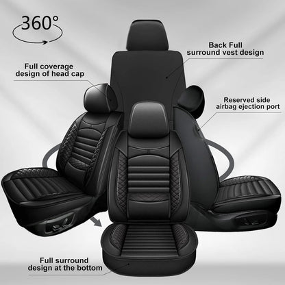 AOMSAZTO Jeep Gladiator 2020-2025 Seat Covers Full Set 360 Wrap Airbag Safe