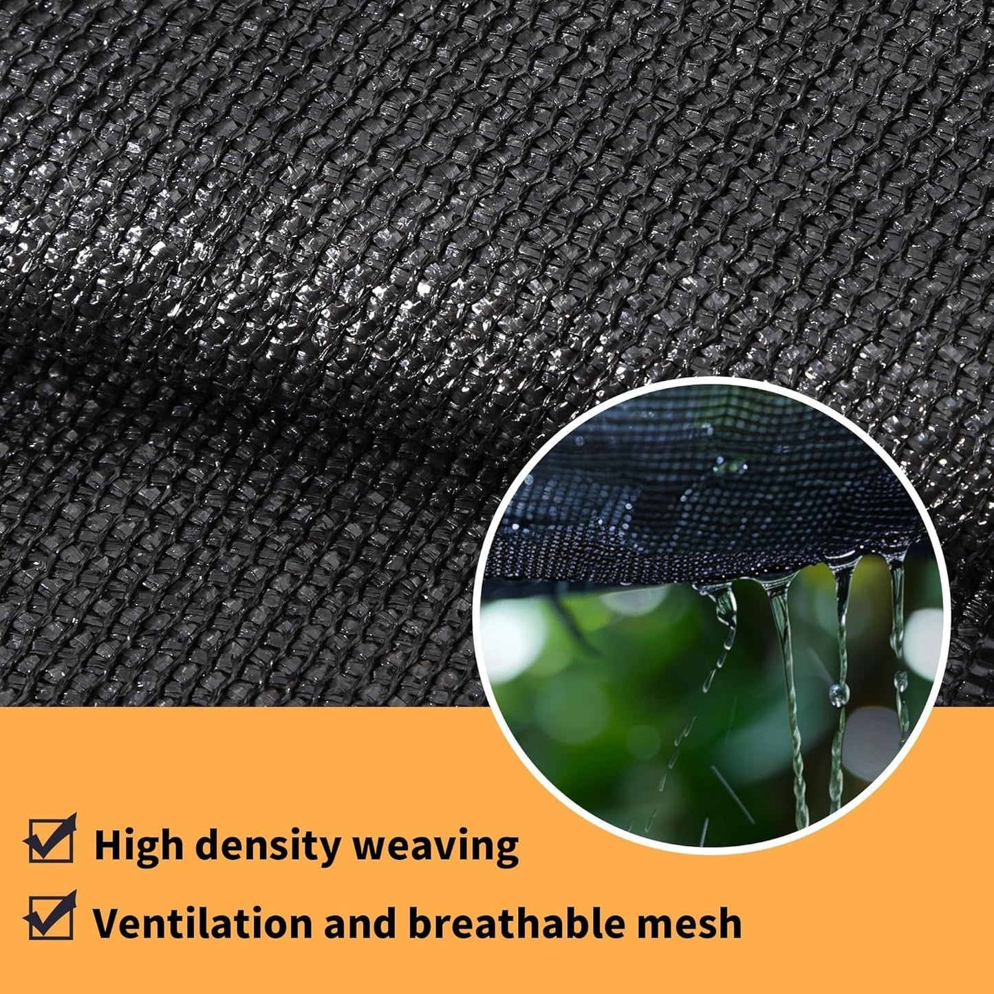 Sun Shade Cloth 80% Black 10x10ft Patio Pergola Greenhouse Mesh Tarp w/ Grommets