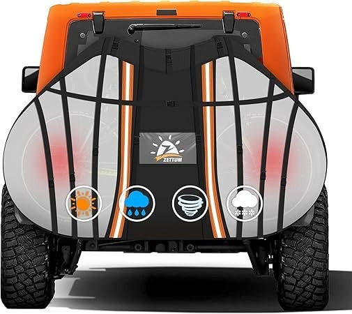 Zettum 3 Bike Transport Cover 600D Waterproof Hitch Rack Heavy Duty 80x45x50