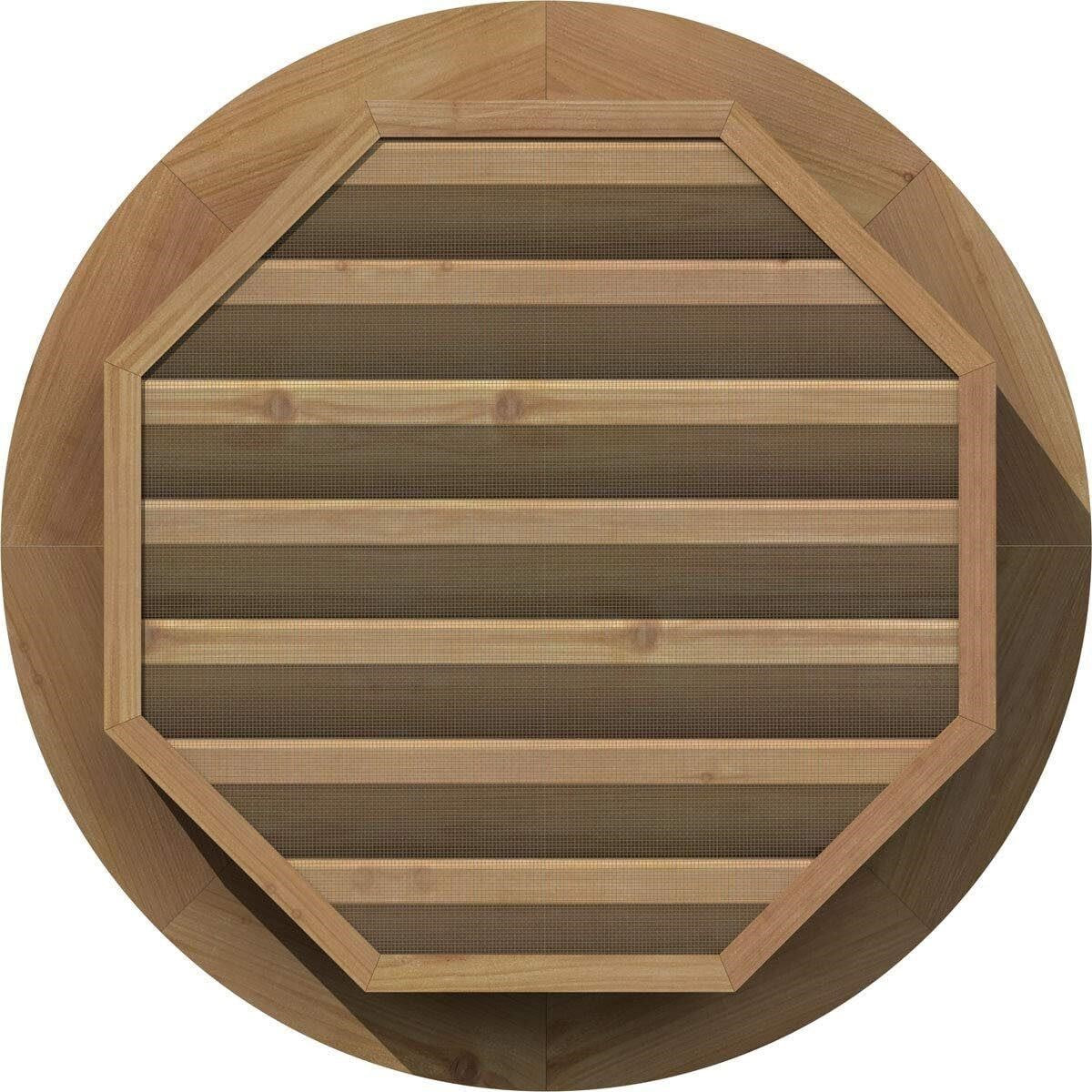 Ekena Millwork 24" Round Gable Vent Cedar Functional Louver Unfinished USA New