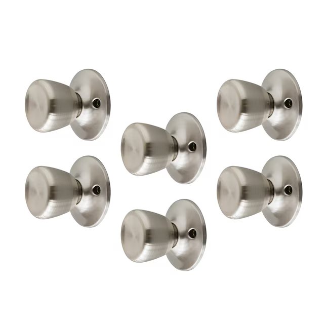 Design House 190793 Terrace 6-Pack Dummy Door Knob Satin Nickel ANSI Grade 3