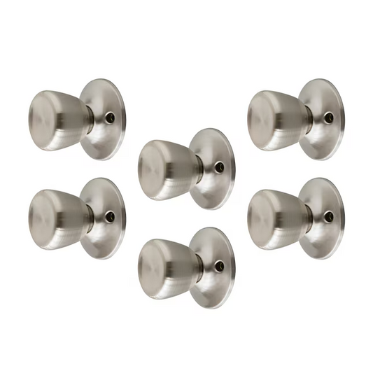 Design House 190793 Terrace 6-Pack Dummy Door Knob Satin Nickel ANSI Grade 3