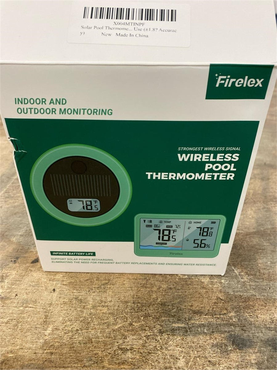 Firelex Wireless Solar Pool Thermometer Indoor & Outdoor Monitoring
