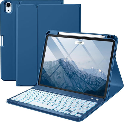 iPad compatible 11" M3/M2 Detachable Magnetic Folio - Backlit Keys-Pencil Holder