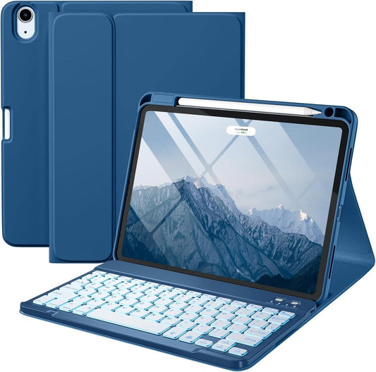 iPad compatible 11" M3/M2 Detachable Magnetic Folio - Backlit Keys-Pencil Holder