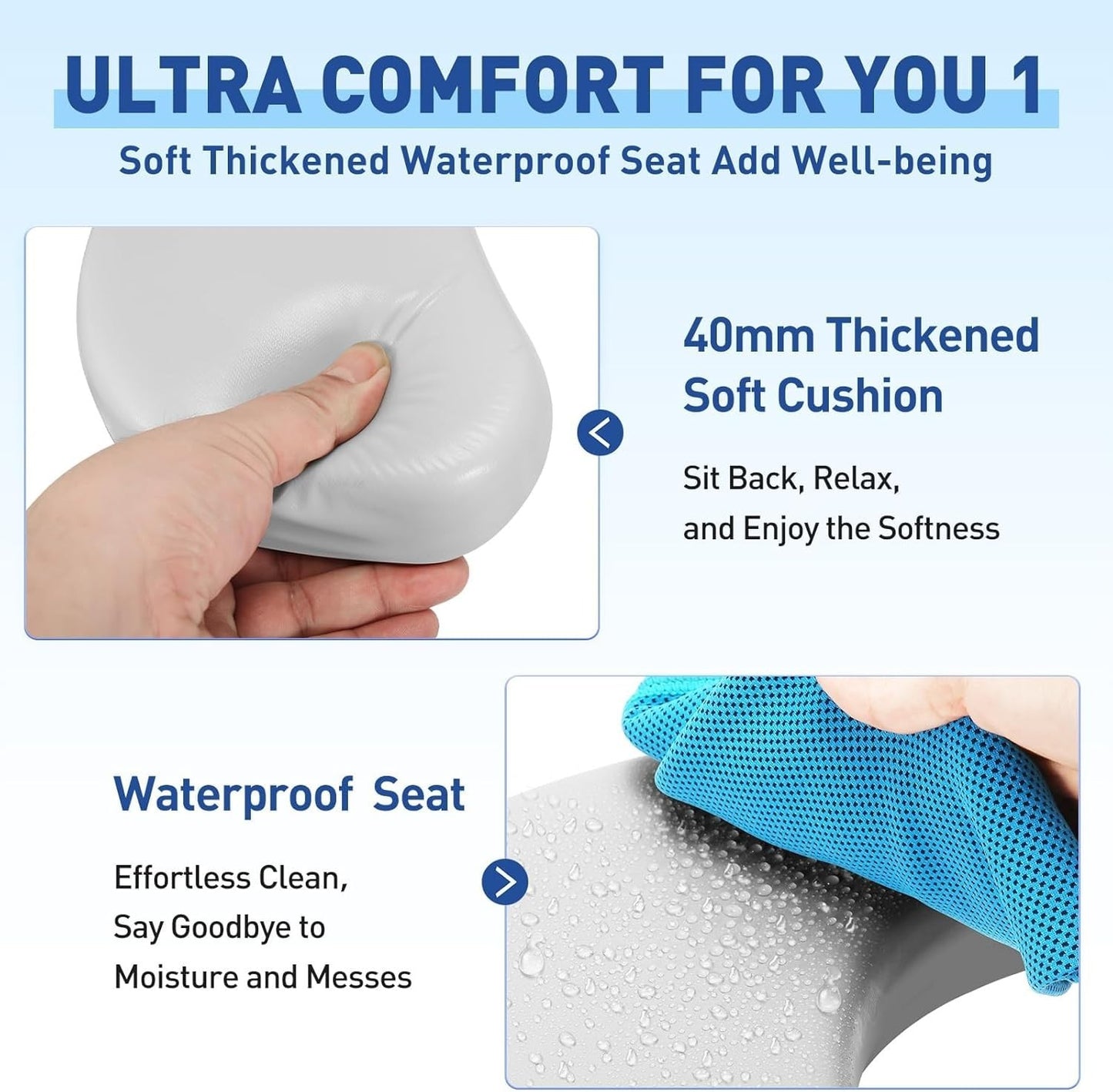 Raised Toilet Seat with Handles 500lb Heavy Duty Adjustable Riser Toilet/Shower