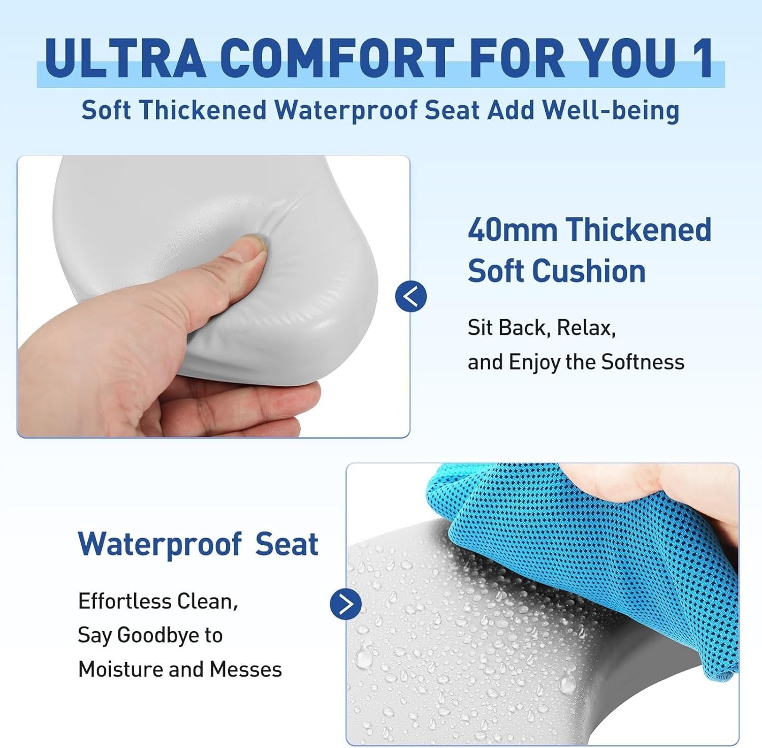 Raised Toilet Seat with Handles 500lb Heavy Duty Adjustable Riser Toilet/Shower