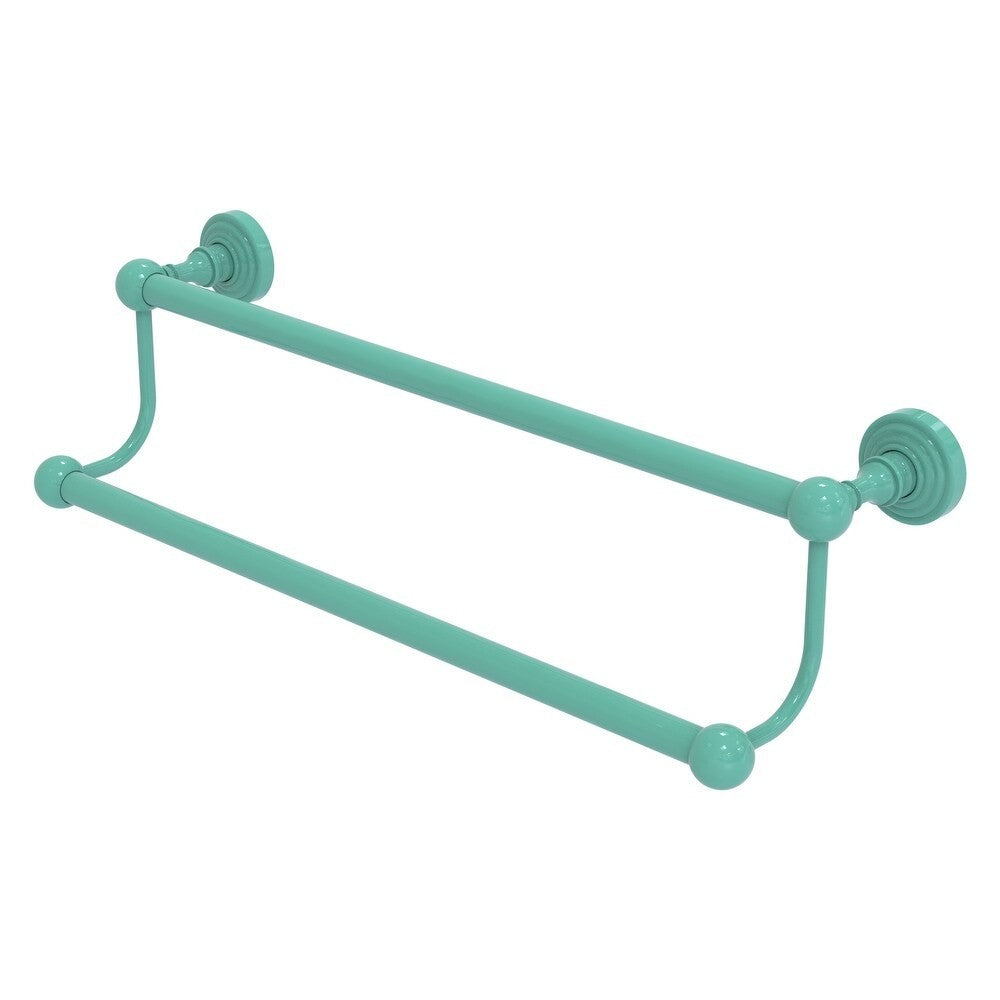 Allied Brass Waverly Place 24 Inch Double Towel Bar Seafoam Green Solid Brass