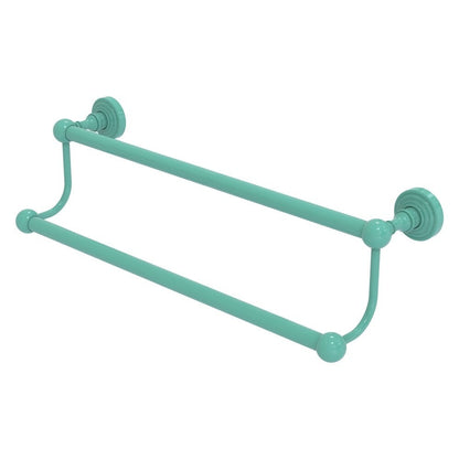 Allied Brass Waverly Place 24 Inch Double Towel Bar Seafoam Green Solid Brass