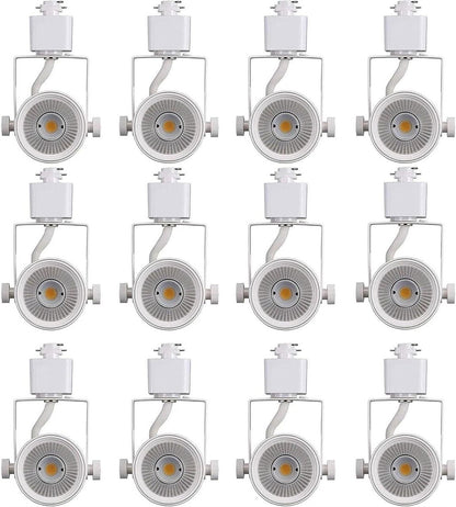 CLOUDY BAY 12-Pack LED Track Light Head 8W 3000K CRI90+ Dimmable Halo White