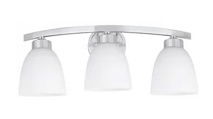 Aspen Creative 21" Vanity with 3-Lights - Satin Nickel - Frosted Glass Shades