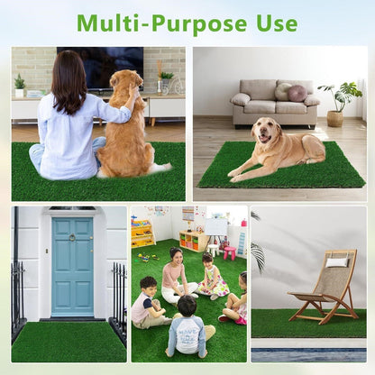 Realistic 3’x5’ Artificial Grass Rug - Washable 1.55" Thick Turf