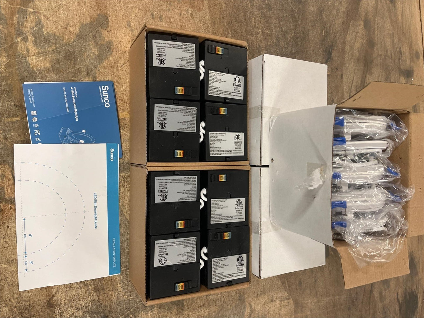 Sunco 24 Pack 4" LED Recessed Light 11W Slim Canless 5CCT Dimmable Night Light