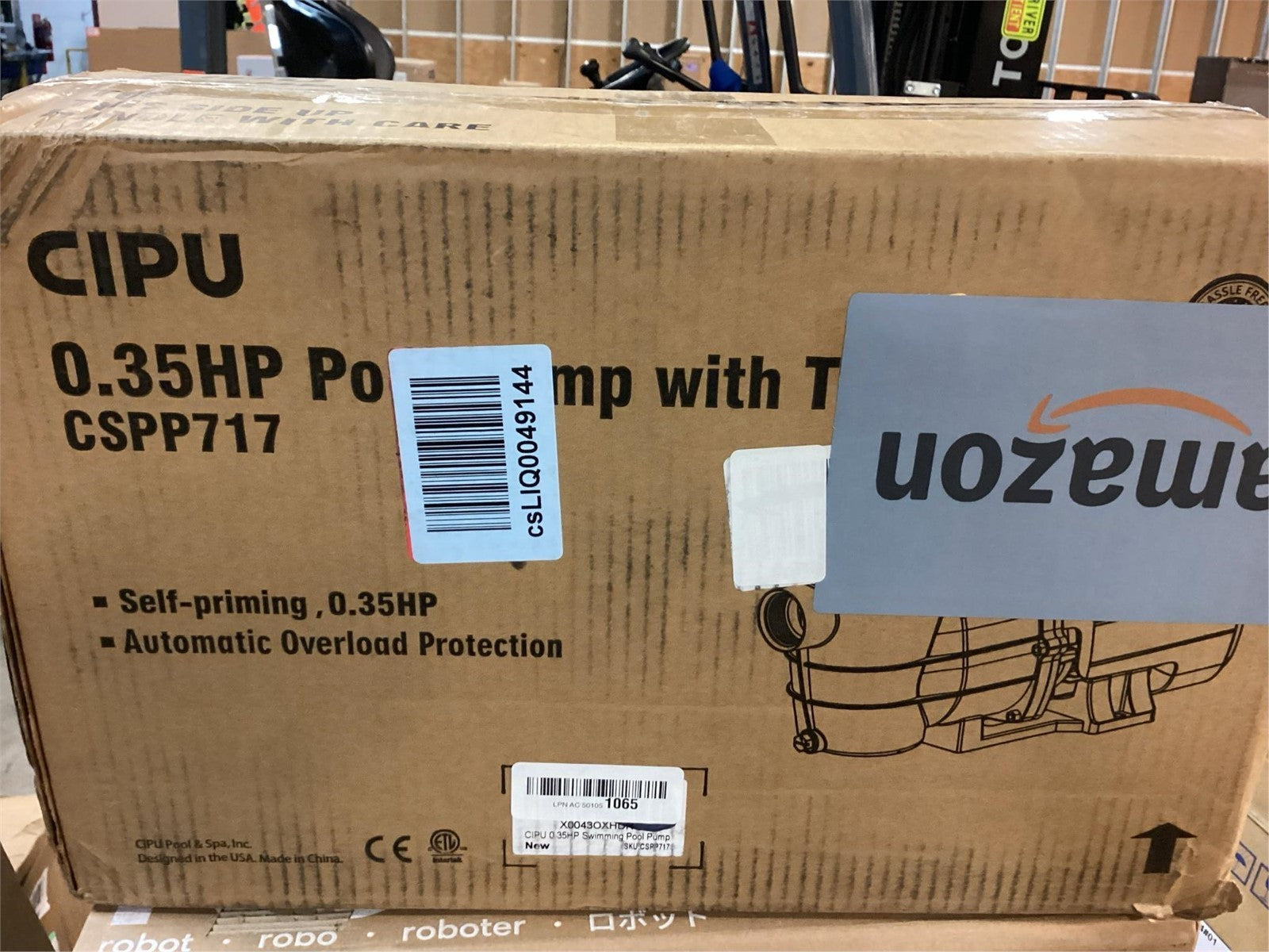 CIPU 0.35HP 2700GPH Pool Pump Built-In Timer 115V Above Ground Self Priming New