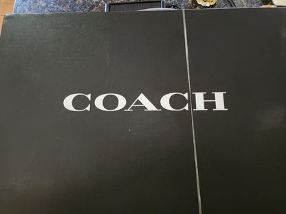 COACH Raquel Suede Knee High Boot Cedar Size 6 Wide Square Toe New in Box