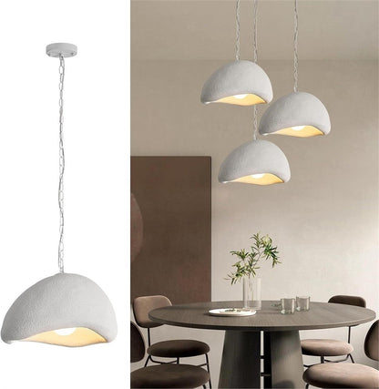 Wabi Sabi Pendant Light 15.75" White Dome Japandi Kitchen Island Dining Room New