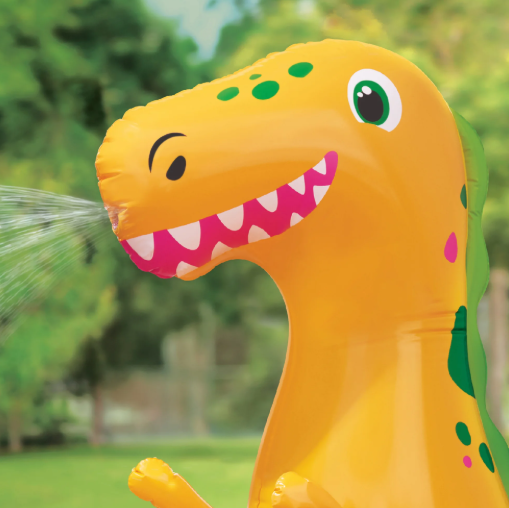 Bluescape Inflatable Dinosaur Sprinkler 5ft Tall Kids Backyard Water Toy