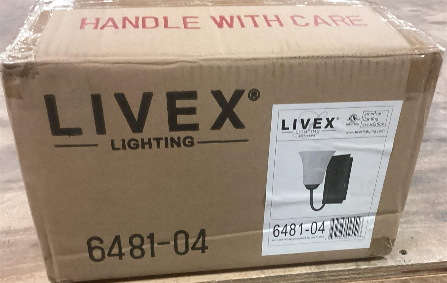 Livex Ridgedale 6481-04 Wall Sconce Black Satin Opal Glass 1-Light E26