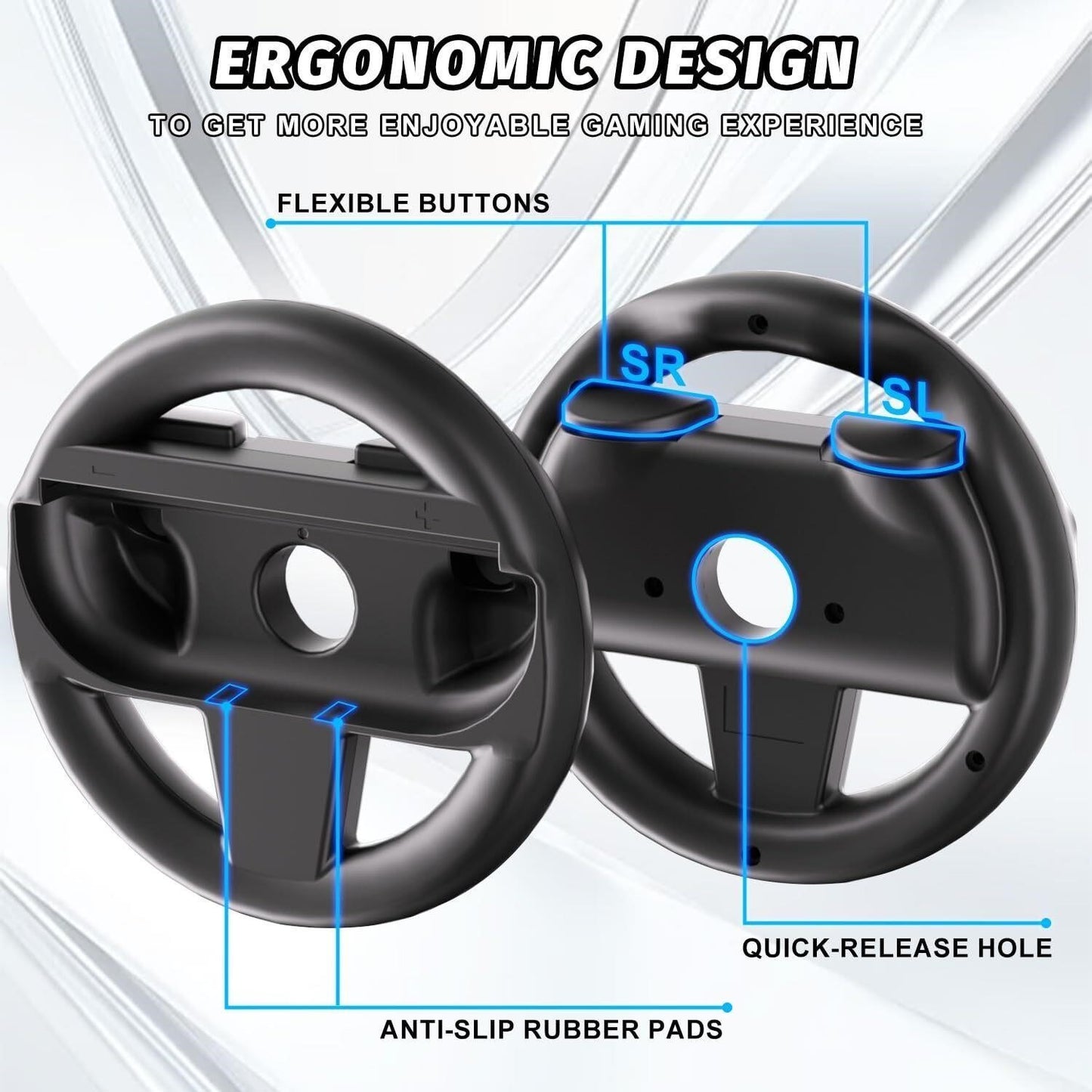 Switch 2 Steering Wheel Wrist Strap 4 Pack Joy-Con 2 Mario Kart World Racing