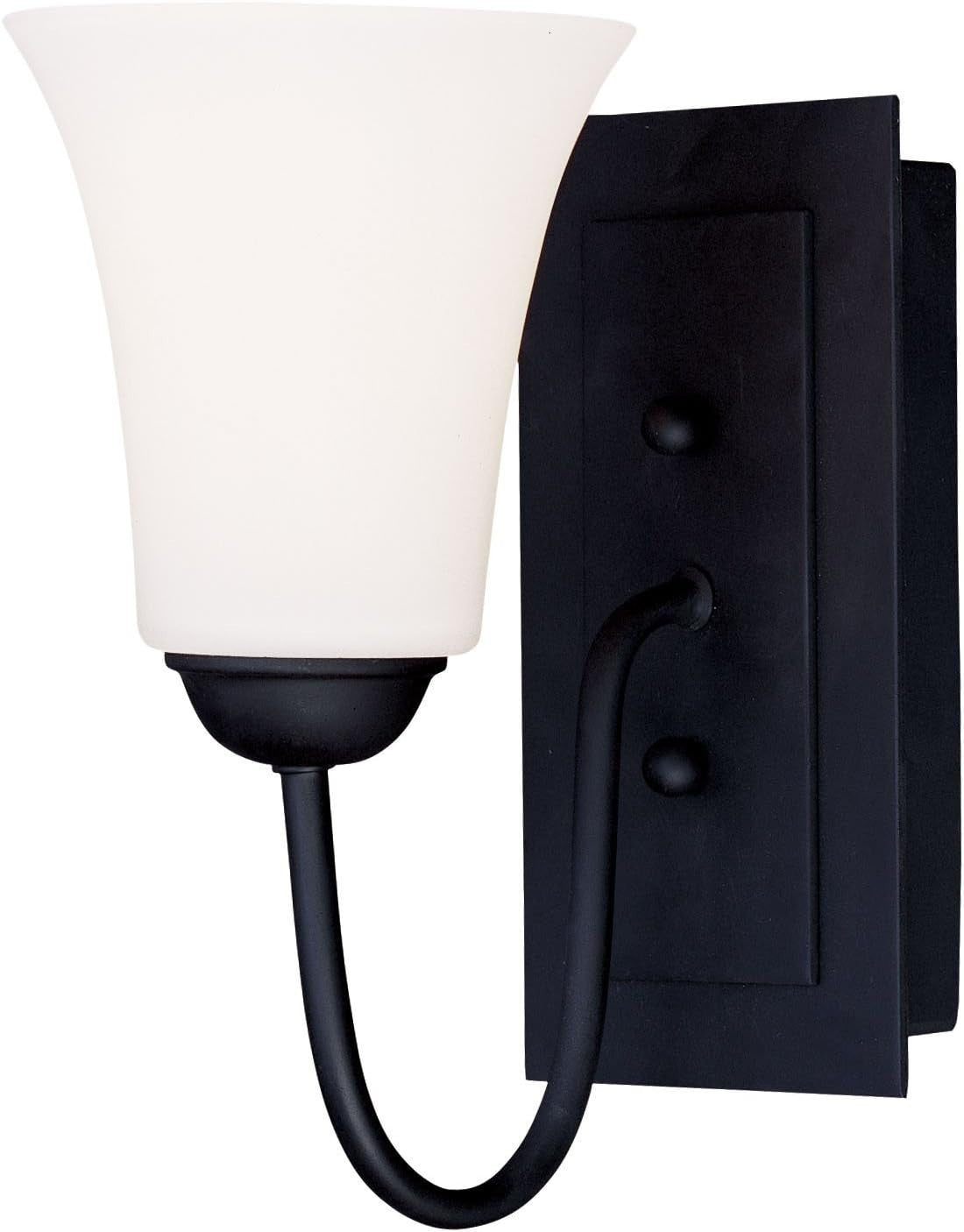 Livex Ridgedale 6481-04 Wall Sconce Black Satin Opal Glass 1-Light E26
